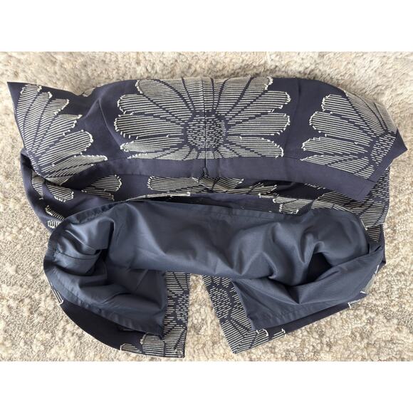 Boden Size 12 Floral Garden Party Skirt A-Line Stretch Cotton Blend Navy - Picture 7 of 9